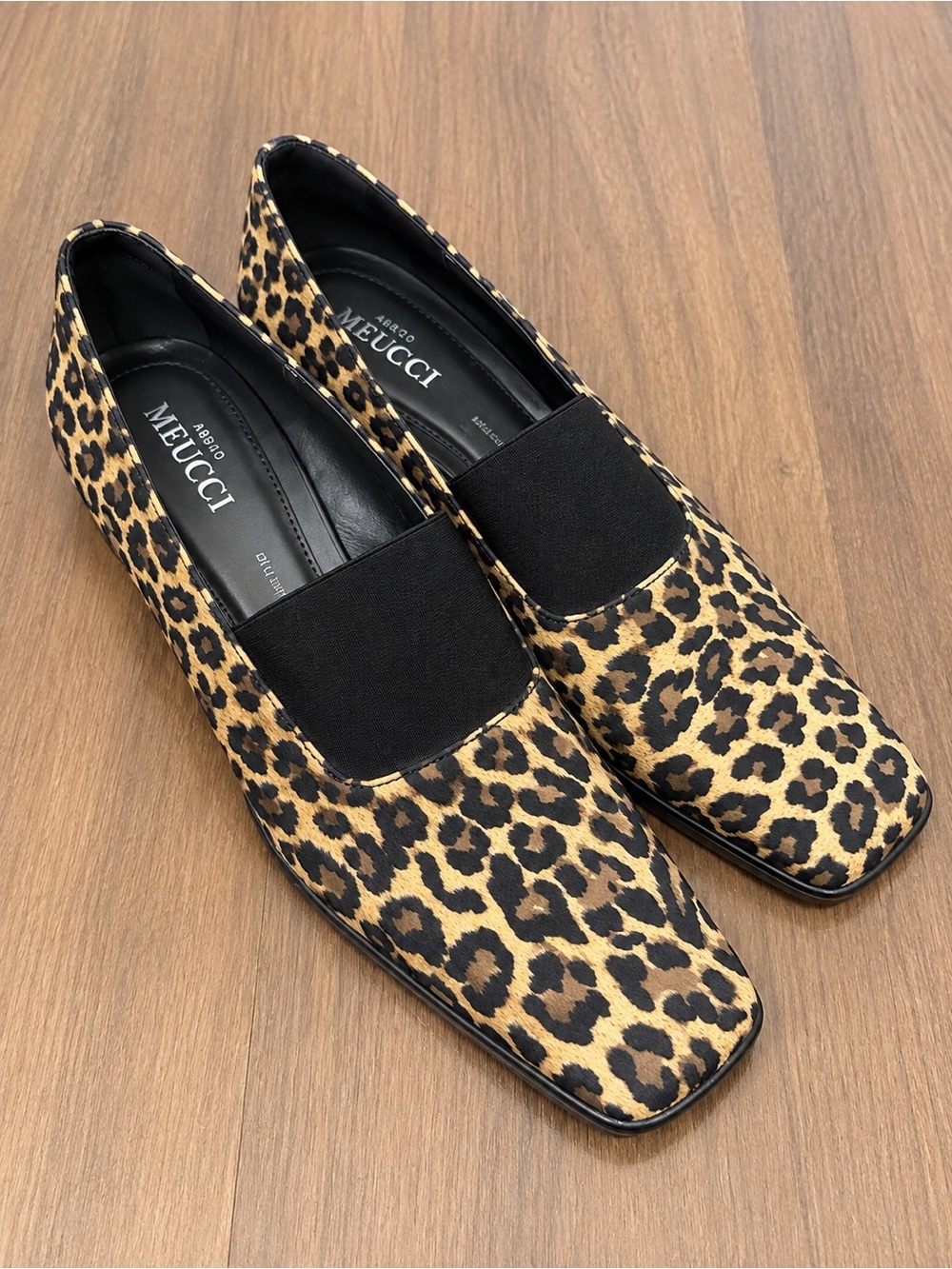 Sesto Meucci Leopard Print Loafers in Tan and Black